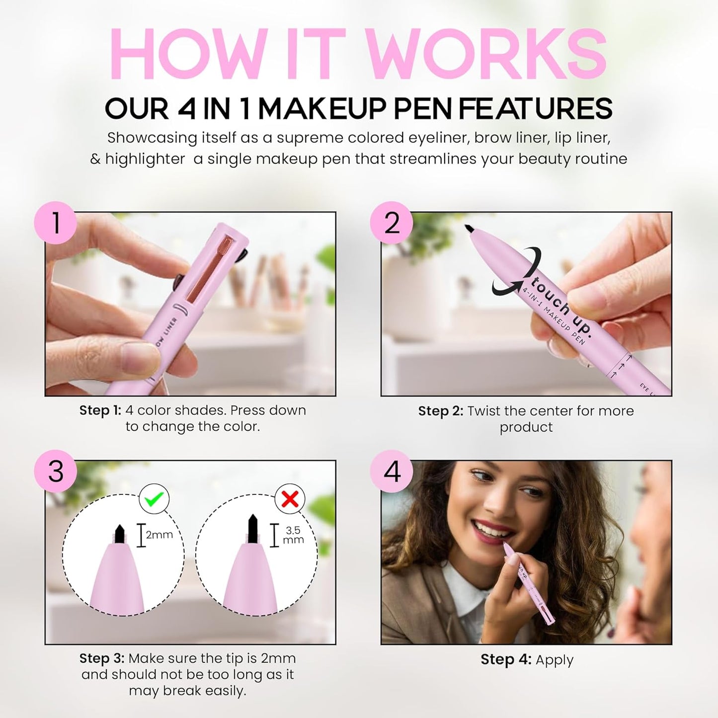 Verleni - 4 in 1 makeup pen