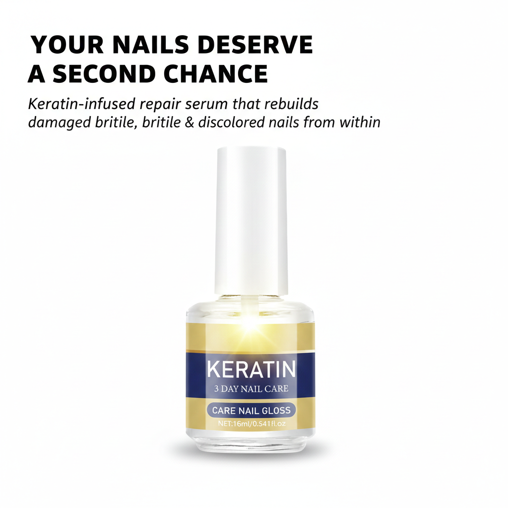 Verleni™ – Keratin Nail Repair Treatment for Damaged, Brittle & Discolored Nails + 1 + 1 FREE