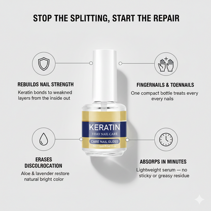 Verleni™ – Keratin Nail Repair Treatment for Damaged, Brittle & Discolored Nails + 1 + 1 FREE