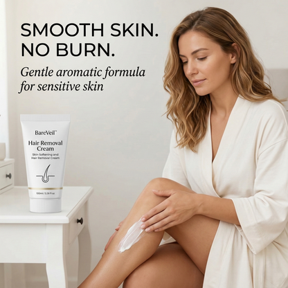 BareVeil™ – Gentle Aromatic Skin-Softening Hair Removal Cream + 1 +1 FREE